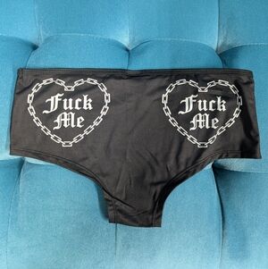 Too Fast Clothing Nwt Sexy Black and White Graphic Panties